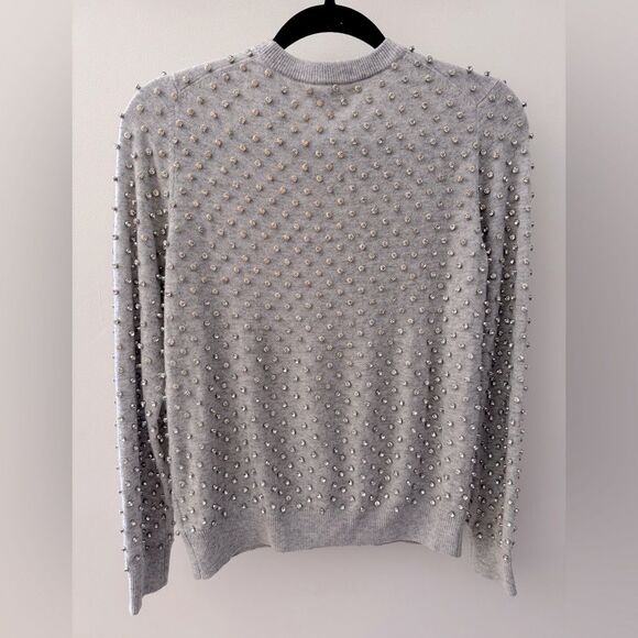 Michael Kors Collection 100% Cashmere Crystal Embellished Heavy Sweater Sz S - Picture 2 of 7